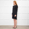 Victoria Victoria Beckham Black Crepe Open Back Tunic Dress
