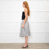 Comme Des Garcon Grey Tiered Skirt with Drawstring Waist
