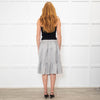 Comme Des Garcon Grey Tiered Skirt with Drawstring Waist