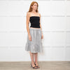 Comme Des Garcon Grey Tiered Skirt with Drawstring Waist