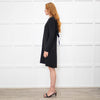 Victoria Victoria Beckham Black Crepe Open Back Tunic Dress
