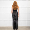 Me + Em Black Leather Jogger Style Trousers