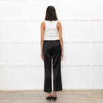 Just Cavalli Black Satin Glitter Logo Detail Trouser Suit