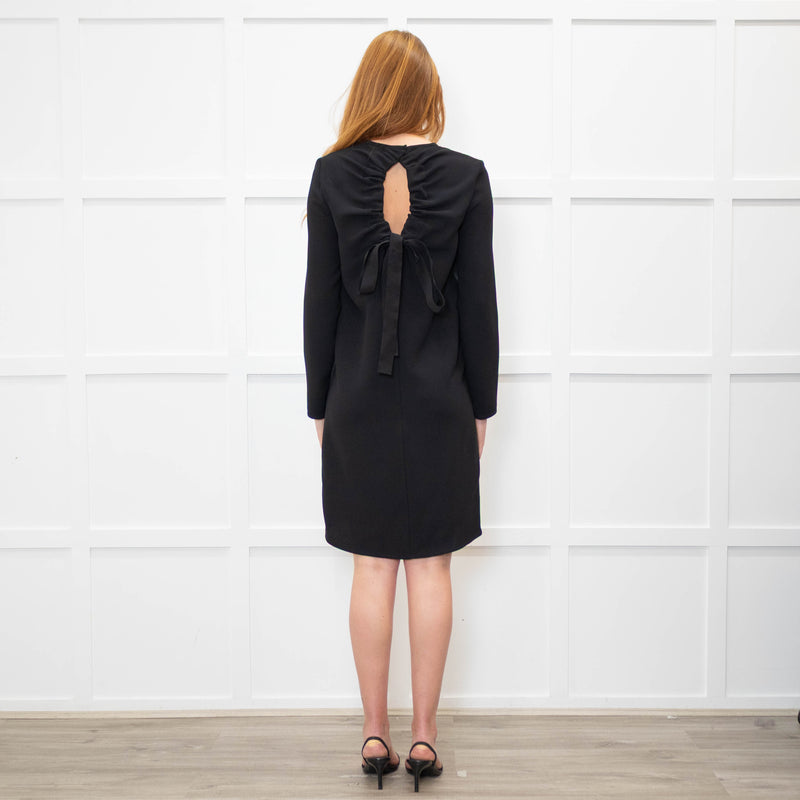 Victoria Victoria Beckham Black Crepe Open Back Tunic Dress
