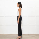 Just Cavalli Black Satin Glitter Logo Detail Trouser Suit