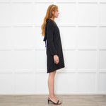 Victoria Victoria Beckham Black Crepe Open Back Tunic Dress