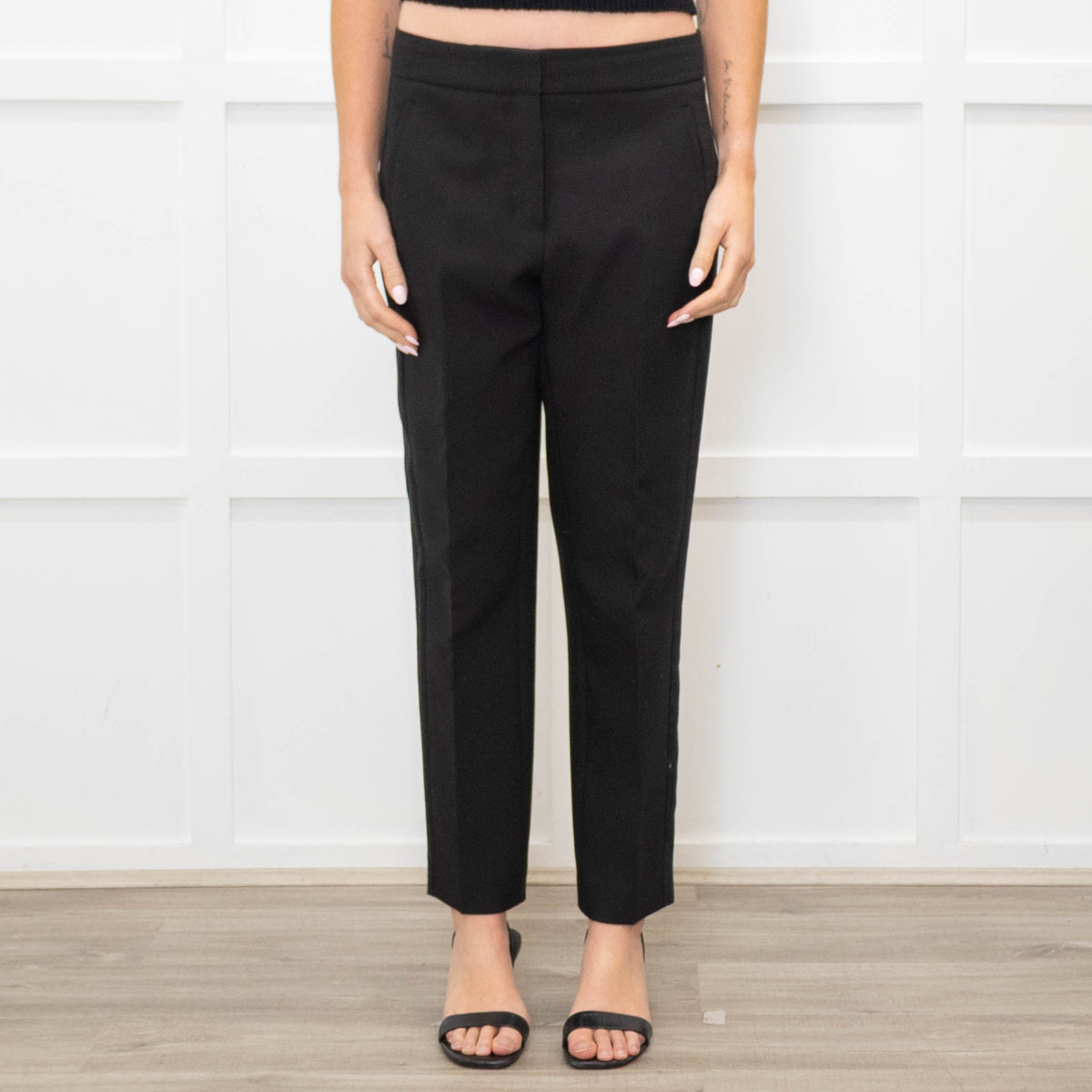 Me + Em Black Trousers with Side Stripe