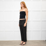 Me + Em Black Trousers with Side Stripe
