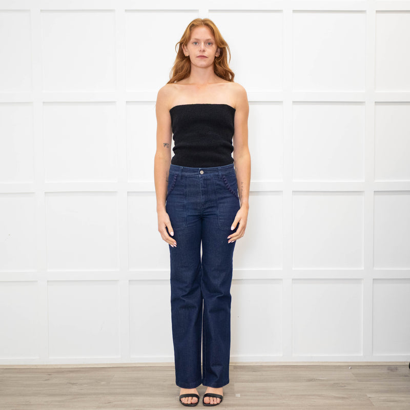 See By Chloe Dark Denim Flare Jeans