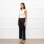 Just Cavalli Black Satin Glitter Logo Detail Trouser Suit