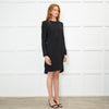 Victoria Victoria Beckham Black Crepe Open Back Tunic Dress