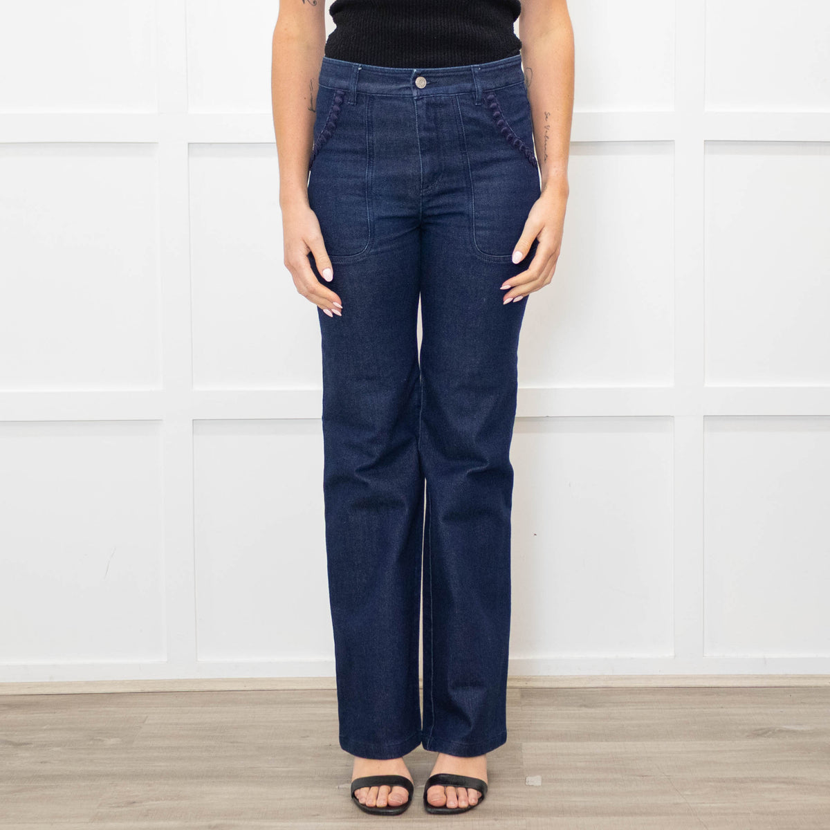 See By Chloe Dark Denim Flare Jeans