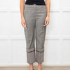 Monse Grey Check Contrast Turn Up Crop Trousers