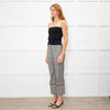 Monse Grey Check Contrast Turn Up Crop Trousers