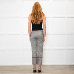 Monse Grey Check Contrast Turn Up Crop Trousers
