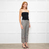 Monse Grey Check Contrast Turn Up Crop Trousers