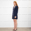 Chanel Navy Cream Trim CC Button Twinset
