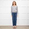 Kinross Cashmere Grey V Neck Sweater With Diamante