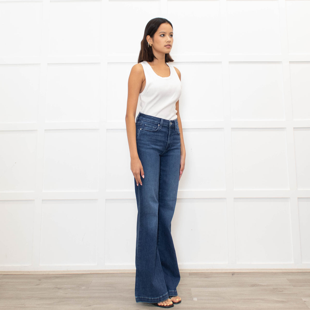 Paige Blue Denim Genevieve Flared Jeans