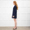 Chanel Navy Cream Trim CC Button Twinset