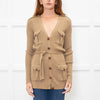 Ralph Lauren Brown Ribbed Cardigan With Belt
