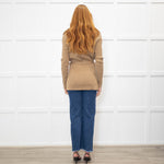Ralph Lauren Brown Ribbed Cardigan With Belt