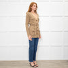 Ralph Lauren Brown Ribbed Cardigan With Belt