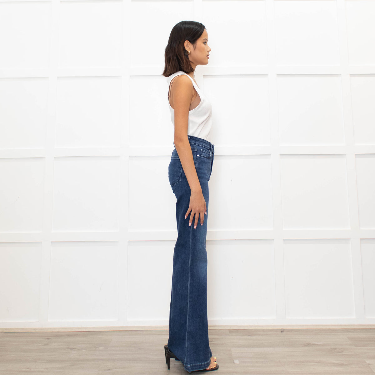 Paige Blue Denim Genevieve Flared Jeans