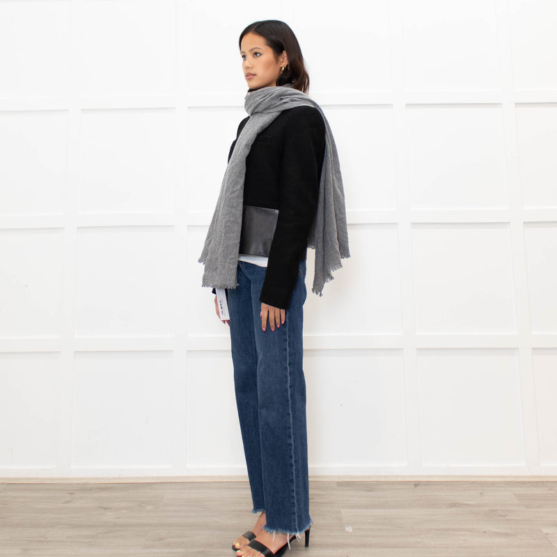 Malene Birger Grey Wool Scarf
