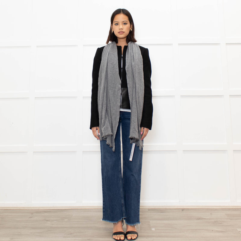 Malene Birger Grey Wool Scarf