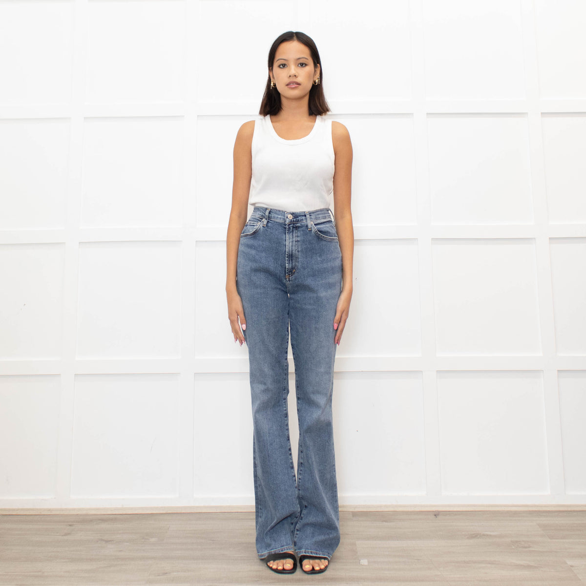 Citizens of Humanity Blue Denim Flared Jeans