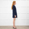 Chanel Navy Cream Trim CC Button Twinset