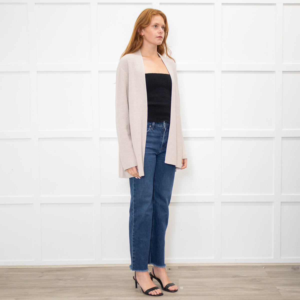 Eileen Fisher Grey Cotton Cardigan