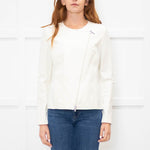 Emporio Armani Cream Jacket With Front Zip