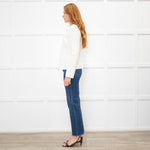 Emporio Armani Cream Jacket With Front Zip