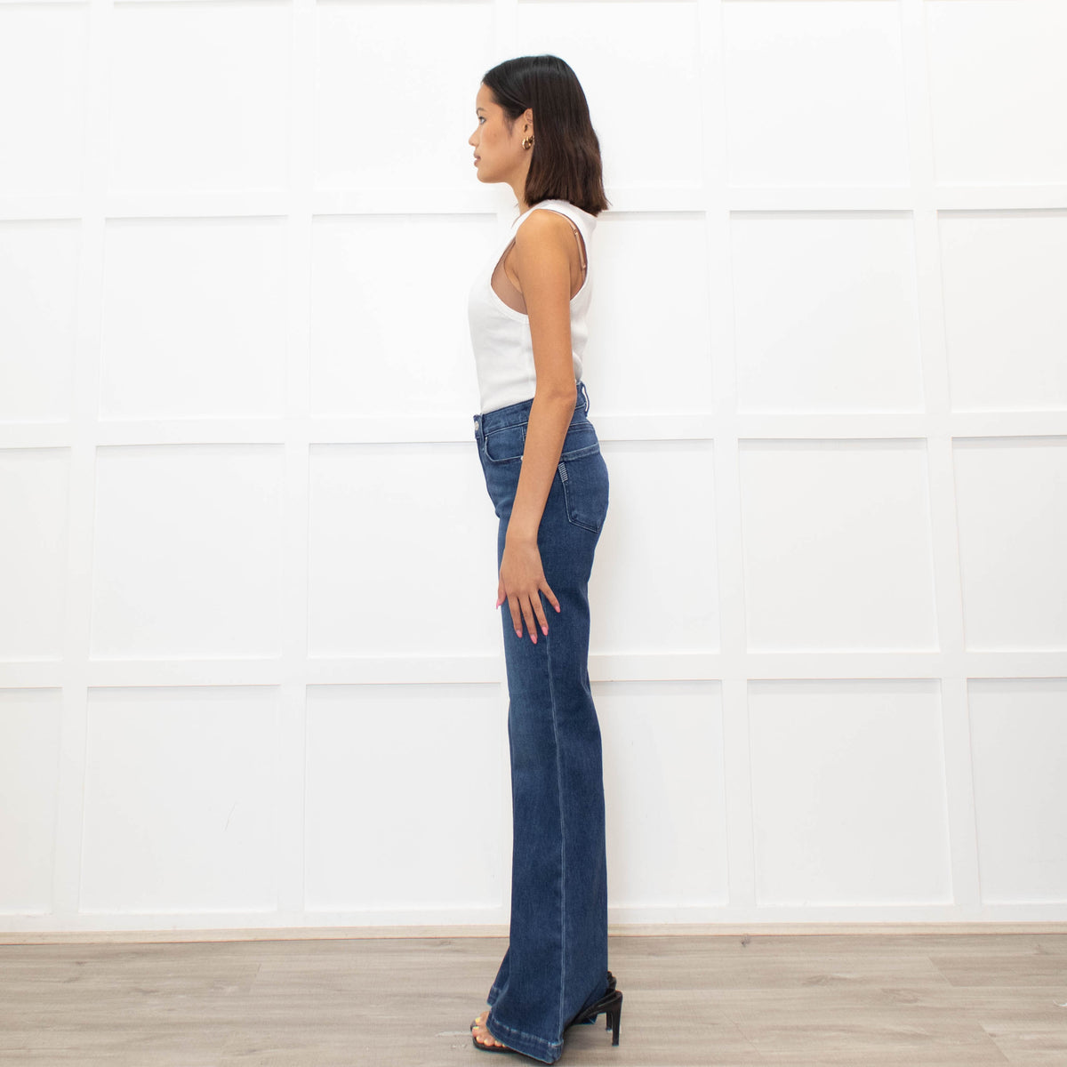 Paige Blue Denim Genevieve Flared Jeans