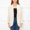 Theory Cream Herringbone Unlined Jacket