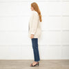 Theory Cream Herringbone Unlined Jacket