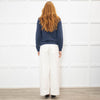 Zadig & Voltaire Navy Slash Neck 'Love' Sweatshirt