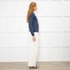 Zadig & Voltaire Navy Slash Neck 'Love' Sweatshirt