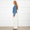 Veronica Beard Blue Denim Jacket With Plait Detail