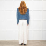 Veronica Beard Blue Denim Jacket With Plait Detail