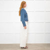Veronica Beard Blue Denim Jacket With Plait Detail