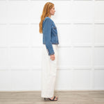 Veronica Beard Blue Denim Jacket With Plait Detail