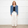 Veronica Beard Blue Denim Jacket With Plait Detail