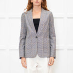 Me + Em Checked Black and Green Blazer