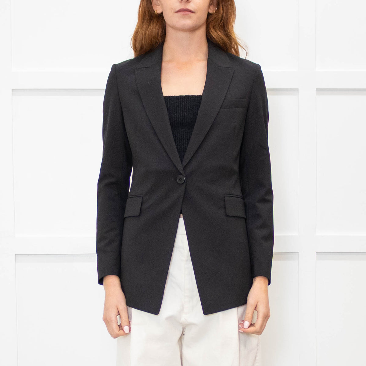 Theory Black Single Breast Blazer
