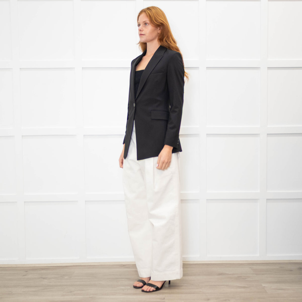 Theory Black Single Breast Blazer