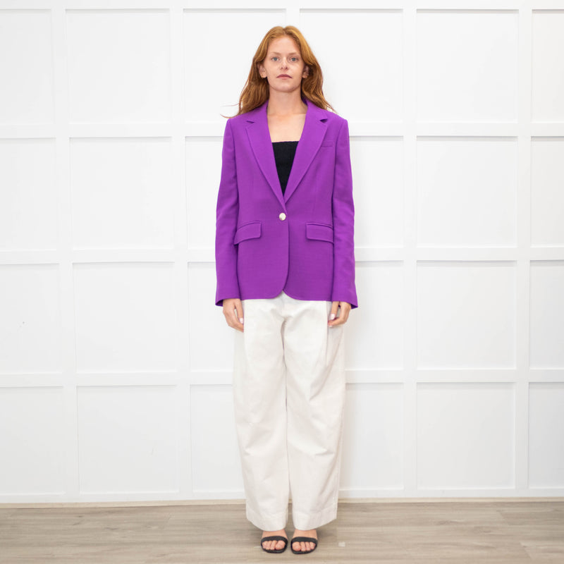 Me + Em Purple Straight Fit Blazer