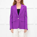 Me + Em Purple Straight Fit Blazer